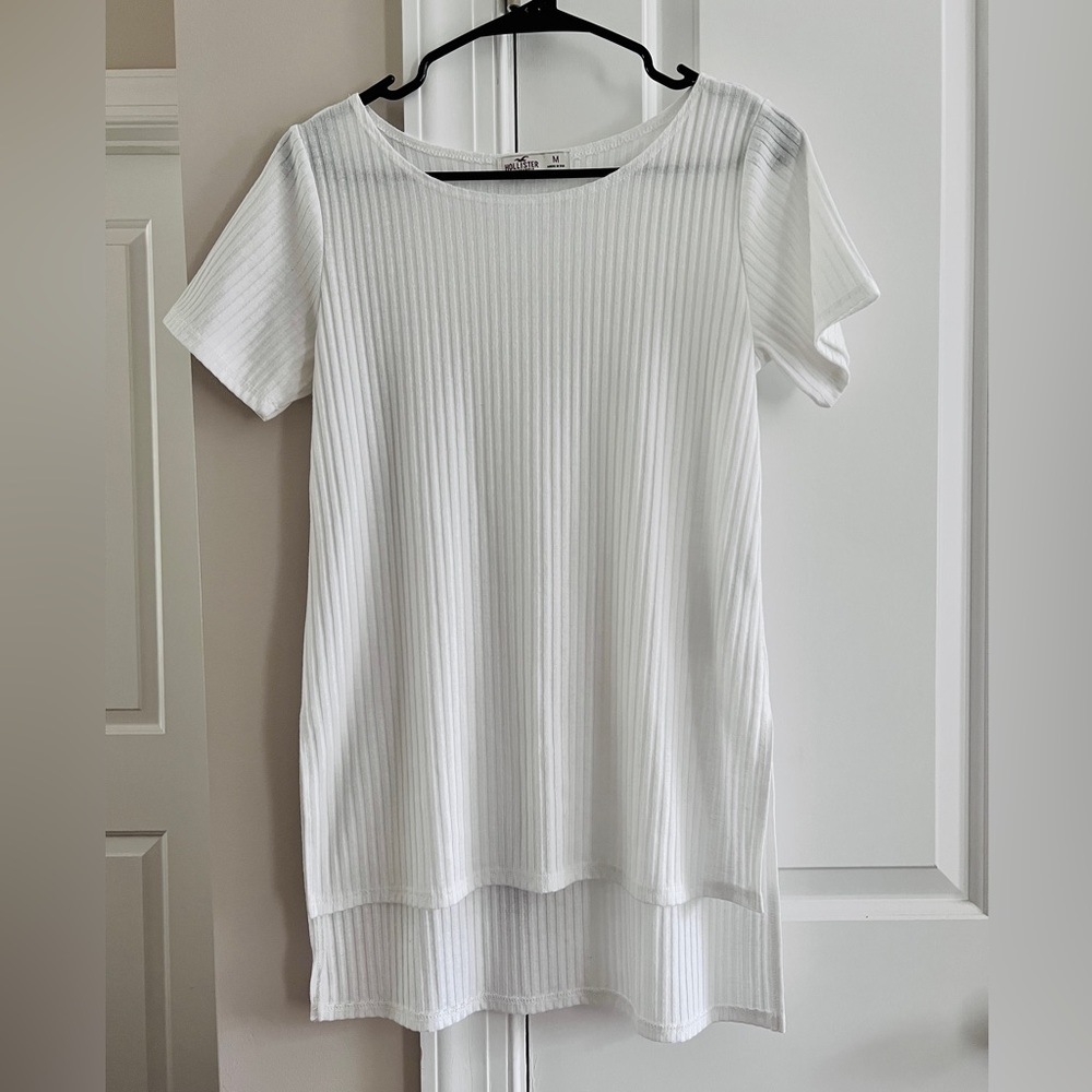 Hollister High Low White Shirt